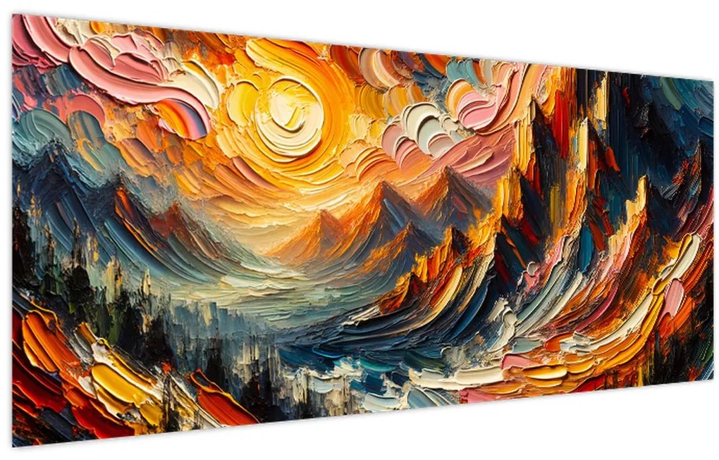 Tablou - Munte acoperit de soare (120x50 cm)