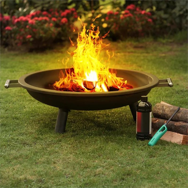 Trino Feuerschale Feuerkorb Terasa Cuptor Ø 80cm otel negru