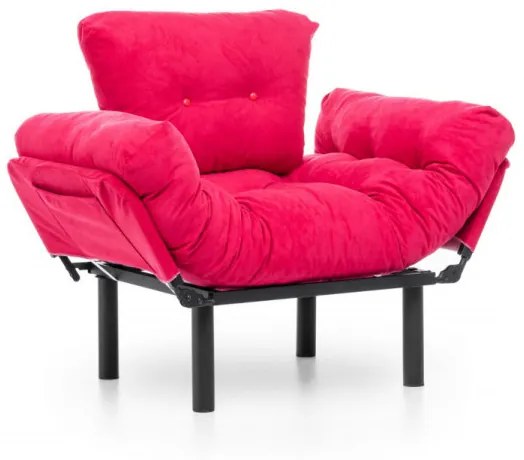 Fotoliu Extensibil Nitta Single, Fucsia