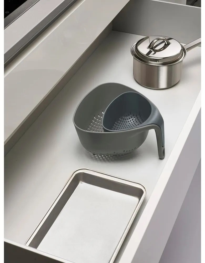 Strecurătoare compactă Joseph Joseph Colanders, gri