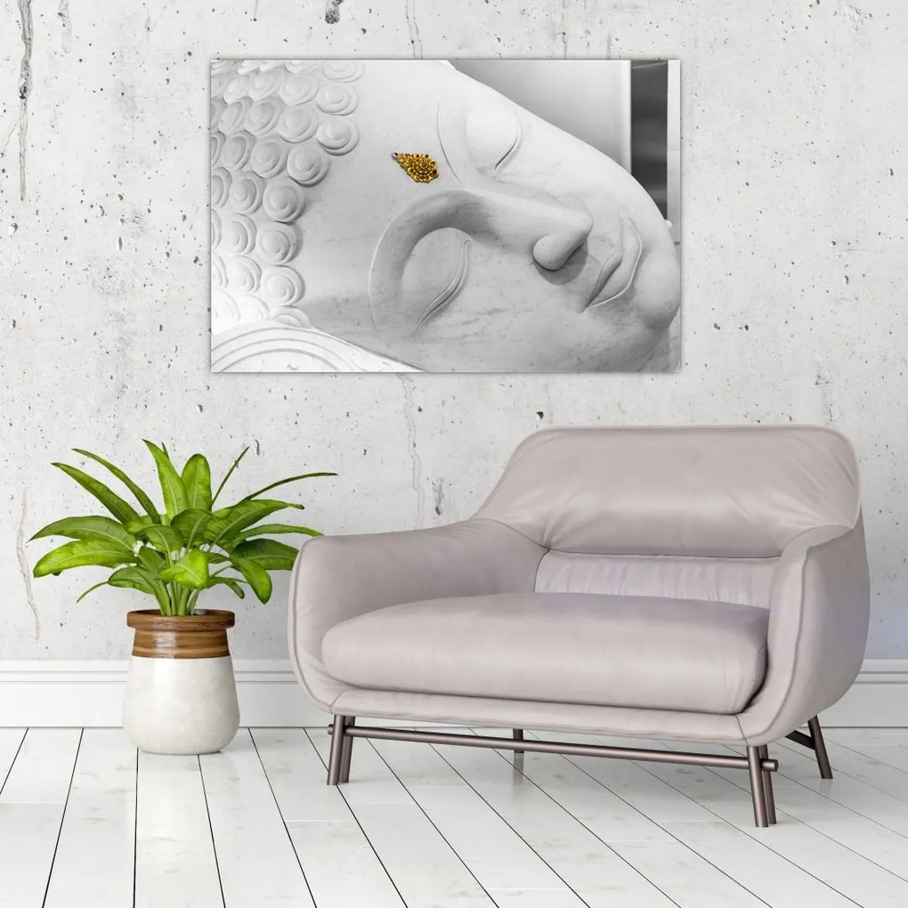 Tablou - Buddha alb (90x60 cm)