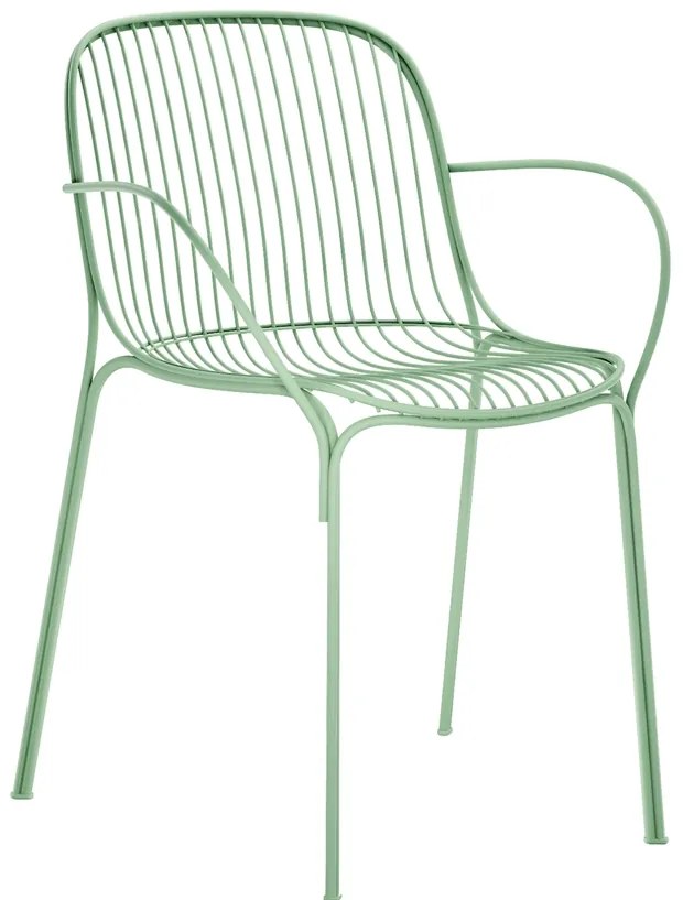 Scaun cu cotiere Hiray, mai multe variante - Kartell Culoare: Gri-verde