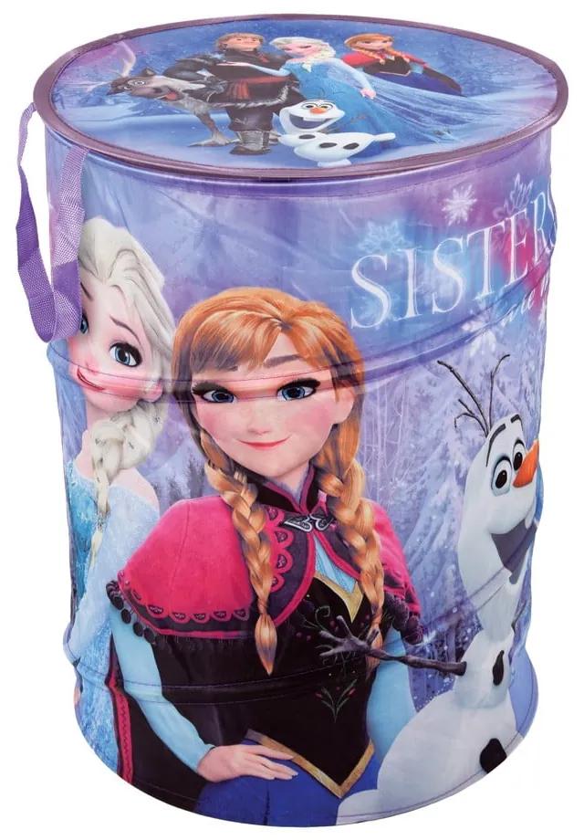 Coș de depozitare din material textil cu capac Domopak Frozen, înălțime 50 cm
