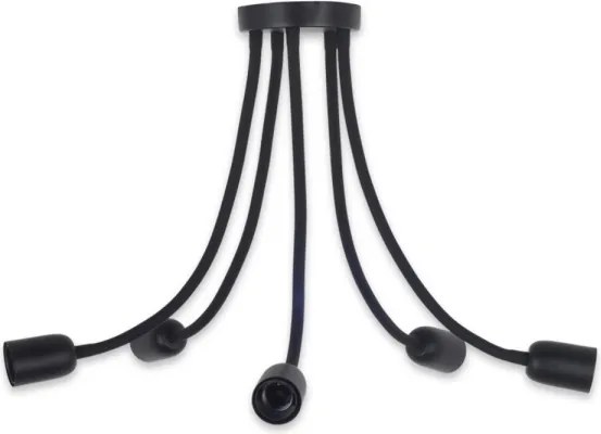 Top Light Galileo 5 C - Lustră pe tijă 5xE27/40W/230V negru