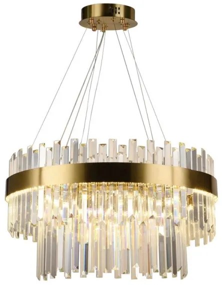 Lustră LED de cristal dimabilă pe cablu LED/80W/230V + telecomandă