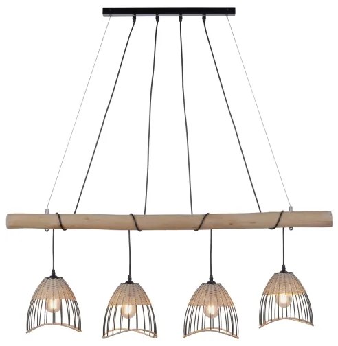 Leuchten Direkt 11156-79 - Lustră pe cablu REED 4xE27/60W/230V