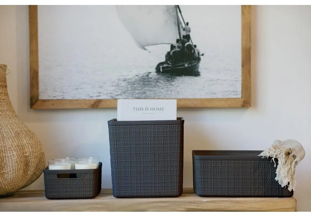 Coș de depozitare Curver Jute, 5 l, albastru