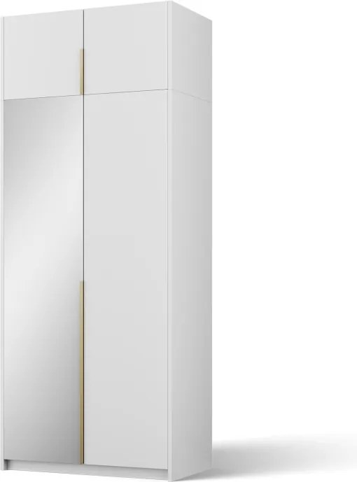 Dulap Alera II with top extension – Hinged – cu oglindă – 100x58x250 cm – Alb – Alera II with top extension – Hinged Dulap – Varianta 1