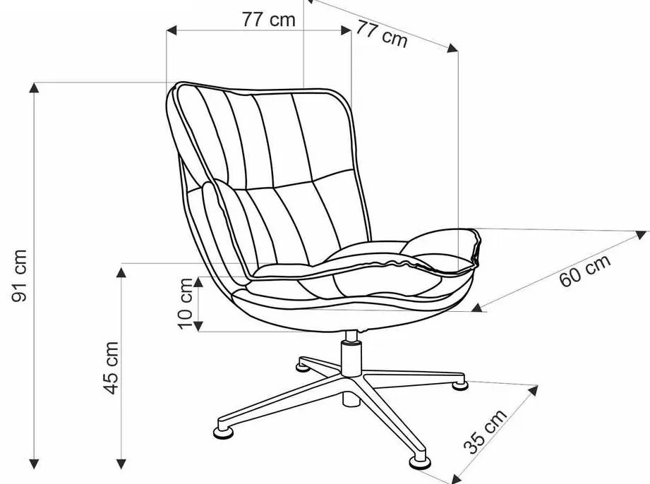 Fotoliu Snug, crem
