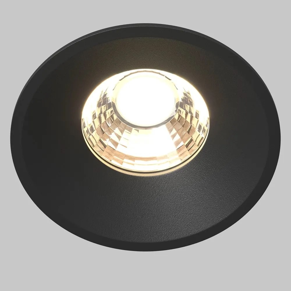 Spot LED incastrabil iluminat tehnic Round D-8cm negru