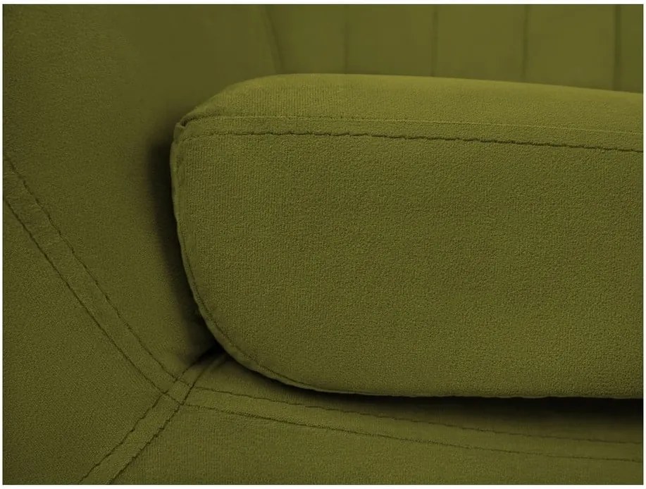 Canapea cu tapițerie din catifea Mazzini Sofas Sardaigne, 158 cm, verde