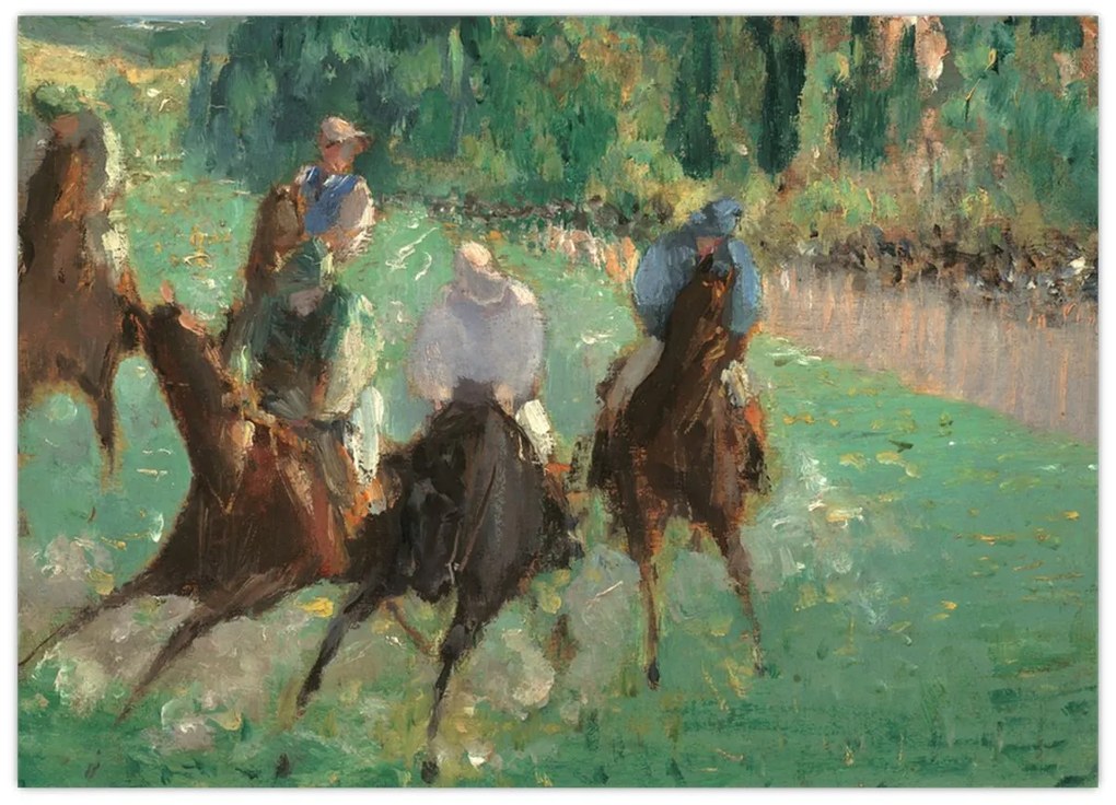 Tablou pe sticlă - Edouard Manet, At the Races, reproducere (70x50 cm)