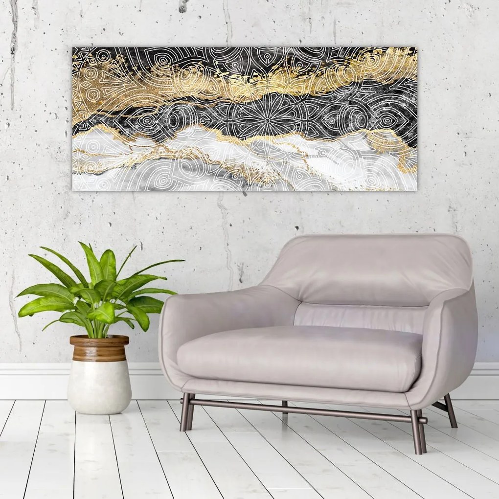 Tablou - Mandala în marmură (120x50 cm)