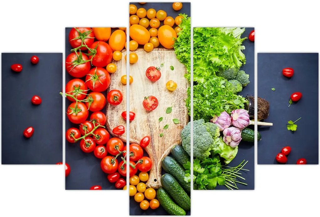 Tablou - Masa plină cu legume (150x105 cm)