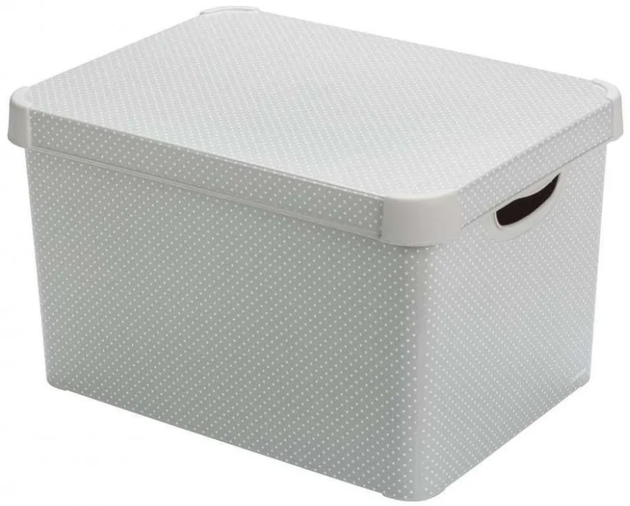 Cutie de depozitare Curver - dimensiunea L, cu buline