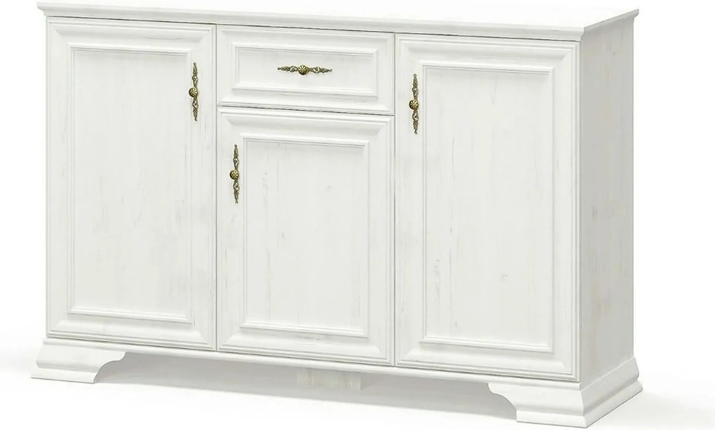 Comoda pin alb anderson IRYS, PAL laminat, 138x39x89 cm