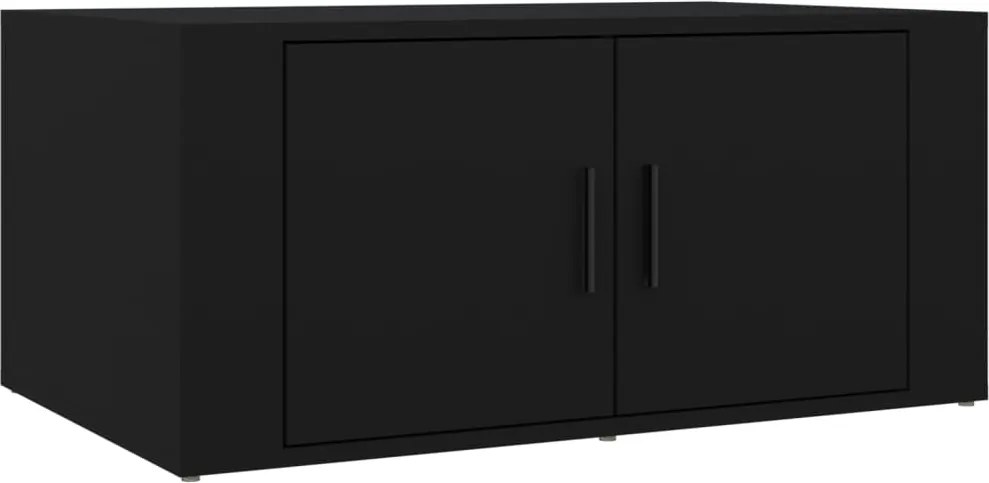 vidaXL Măsuță de cafea, negru, 80x50x36 cm, lemn compozit