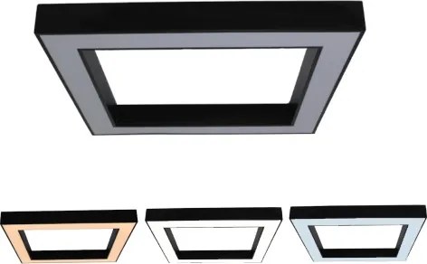 Plafonieră LED/100W/230V 3000/4000/6500K 80x80 cm negru
