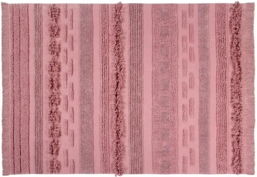 Covor dreptunghiular roz din bumbac 140x200 cm Air Canyon Rose Lorena Canals