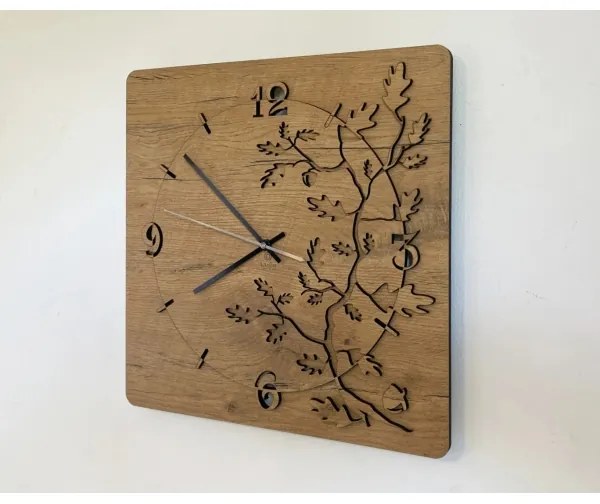 Li-Go 5499/DUB2 - Ceas de perete, 1xAA, 40x40 cm, stejar