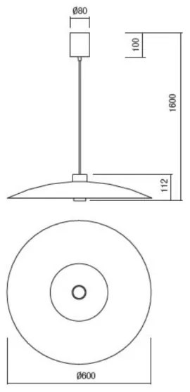 Redo 01-3019-LED Lustră suspendată pe cablu LARS LED/14W/230V+LED/10W Ø 60 cm CRI90 verde