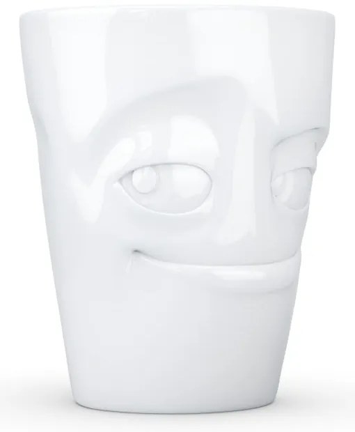 Cană din porțelan cu mâner șarlatan, 58products, alb