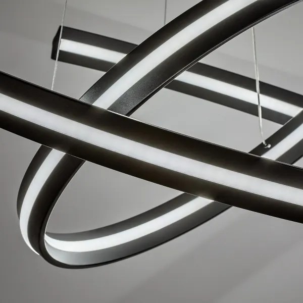 Rabalux 72052 - Lampă suspendată LED reglabilă pe cablu ZADIE 80W/230V 3000-6500K negru + telecomandă