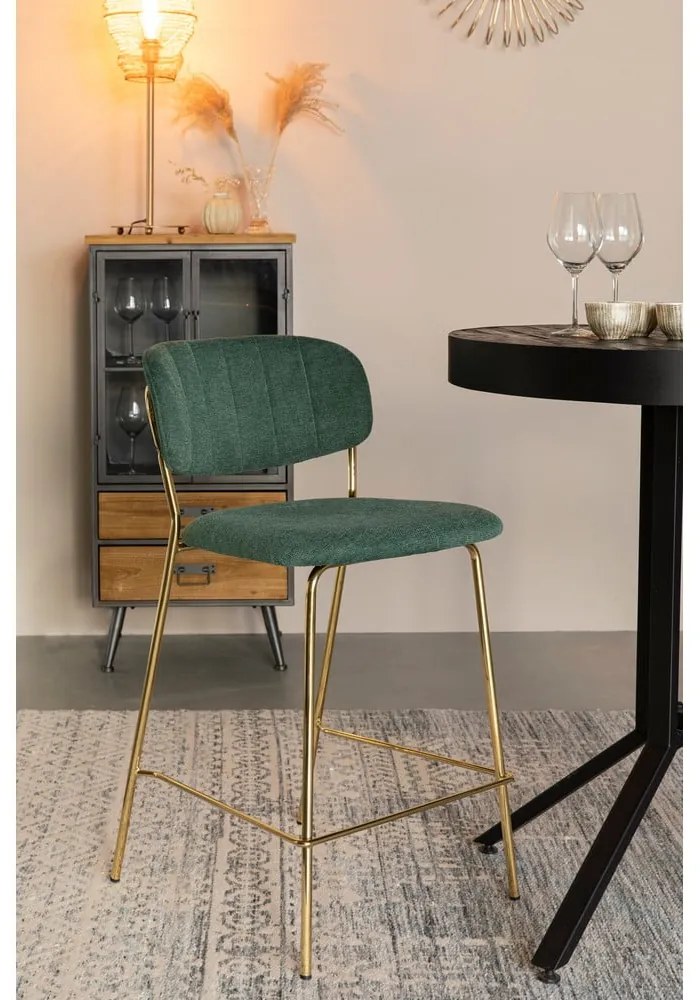 Scaune de bar verde-închis 2 buc. 89 cm Jolien – White Label