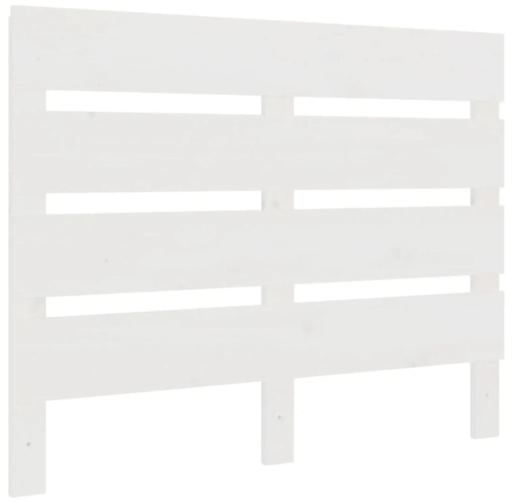 Tablie de pat, alb, 75x3x80 cm, lemn masiv de pin 1, Alb, 75 x 3 x 80 cm