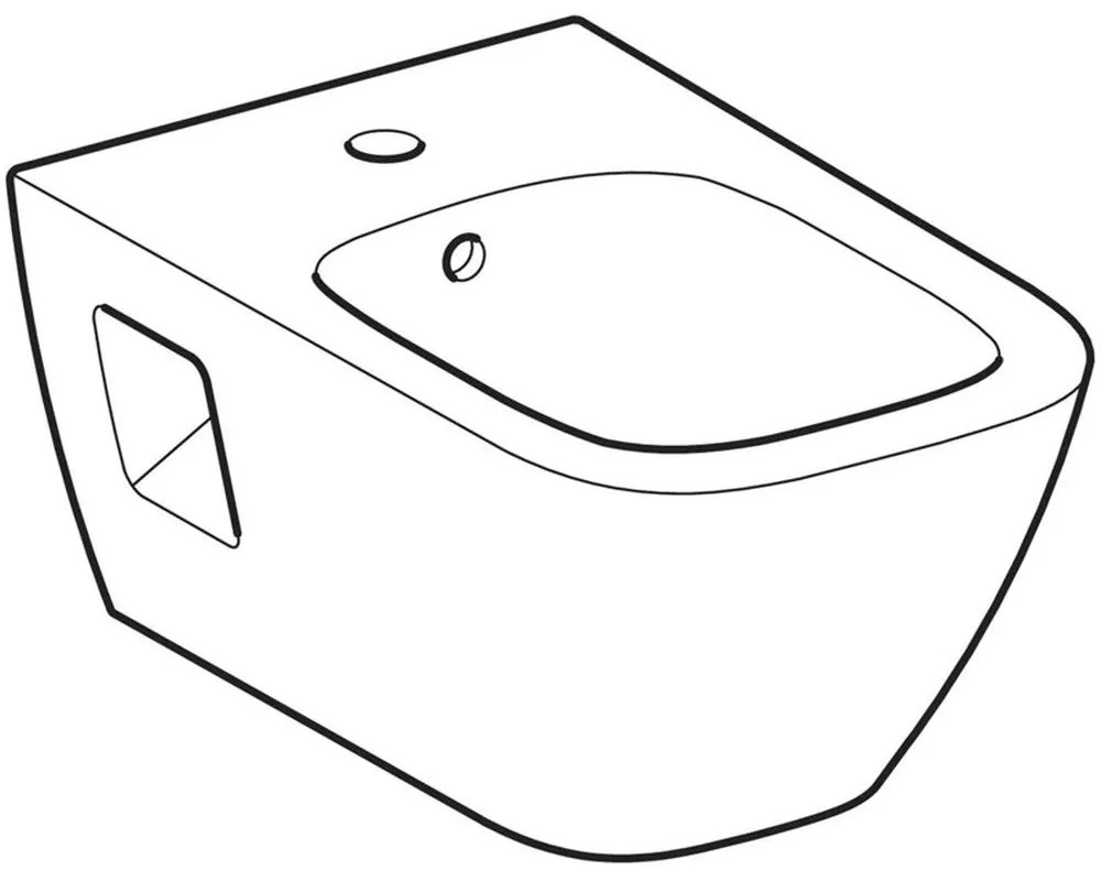 Bideu suspendat, 540x350 mm, alb Alb
