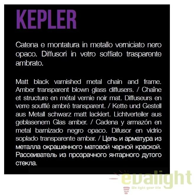 Lustra design industrial cu 18 surse de lumina KEPLER SP18 162478