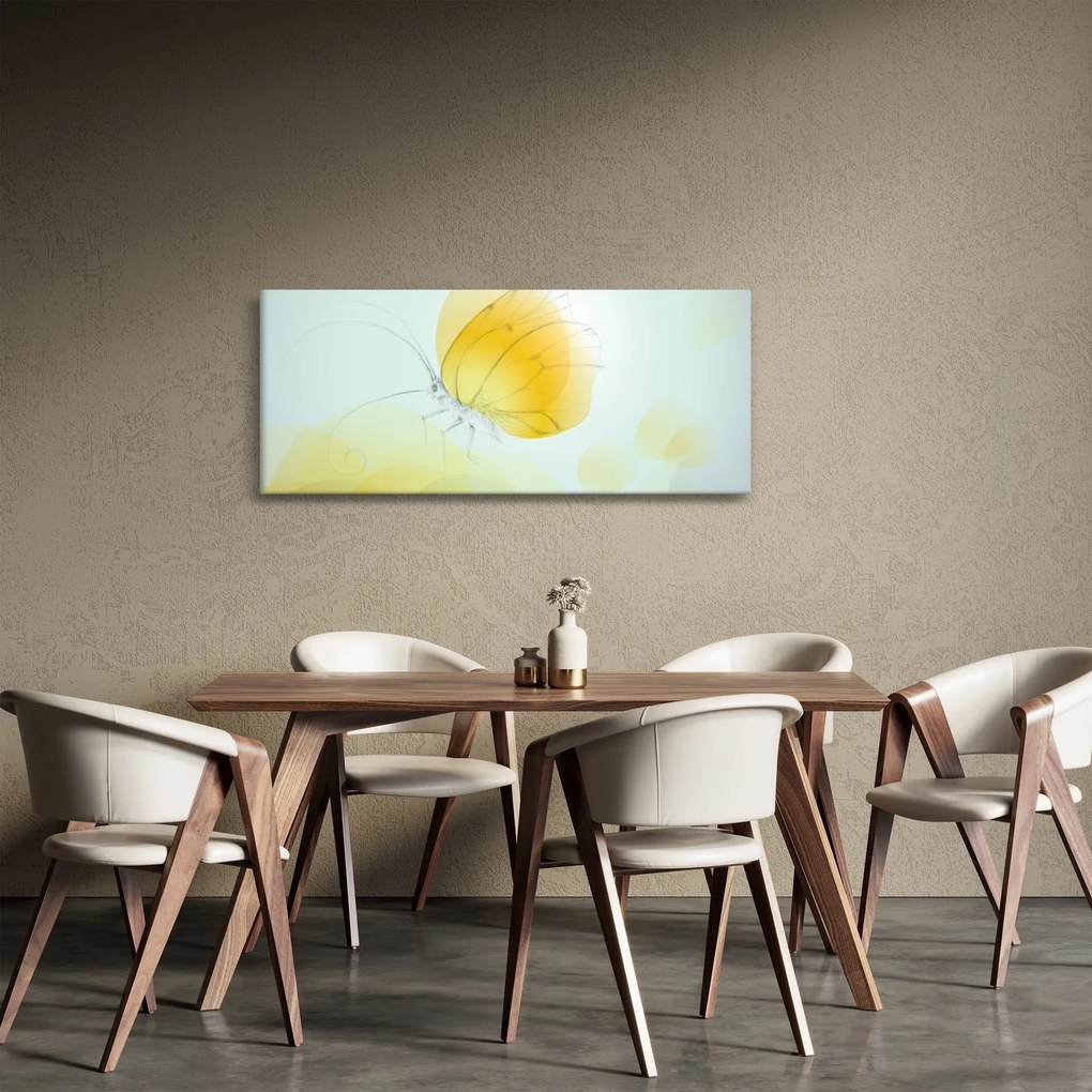 Tablou - Fluturele galben (120x50 cm)