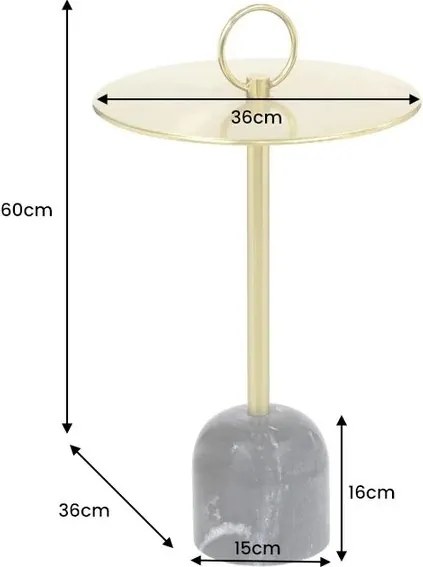 Masuta laterala design modern ELEGANCE 60cm