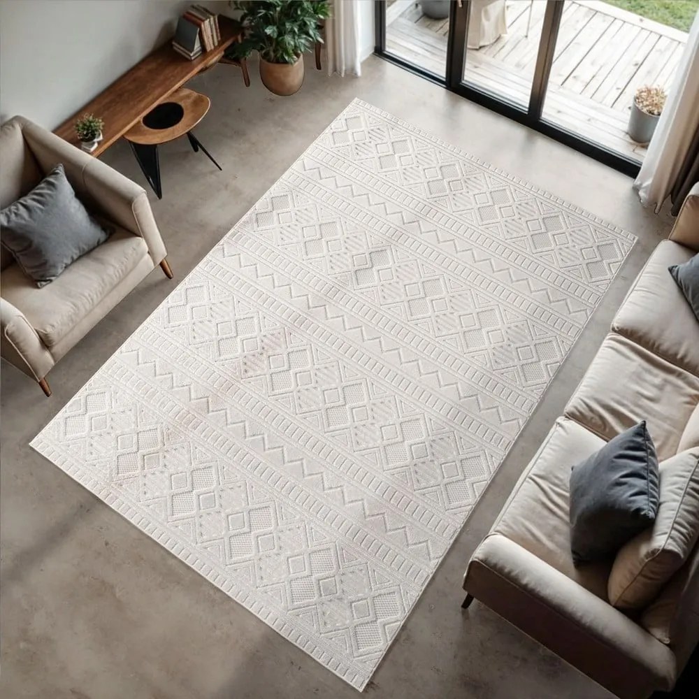 Covor pentru exterior și interior crem 160x230 cm Doha 1652 Cream – Ayyildiz Carpets