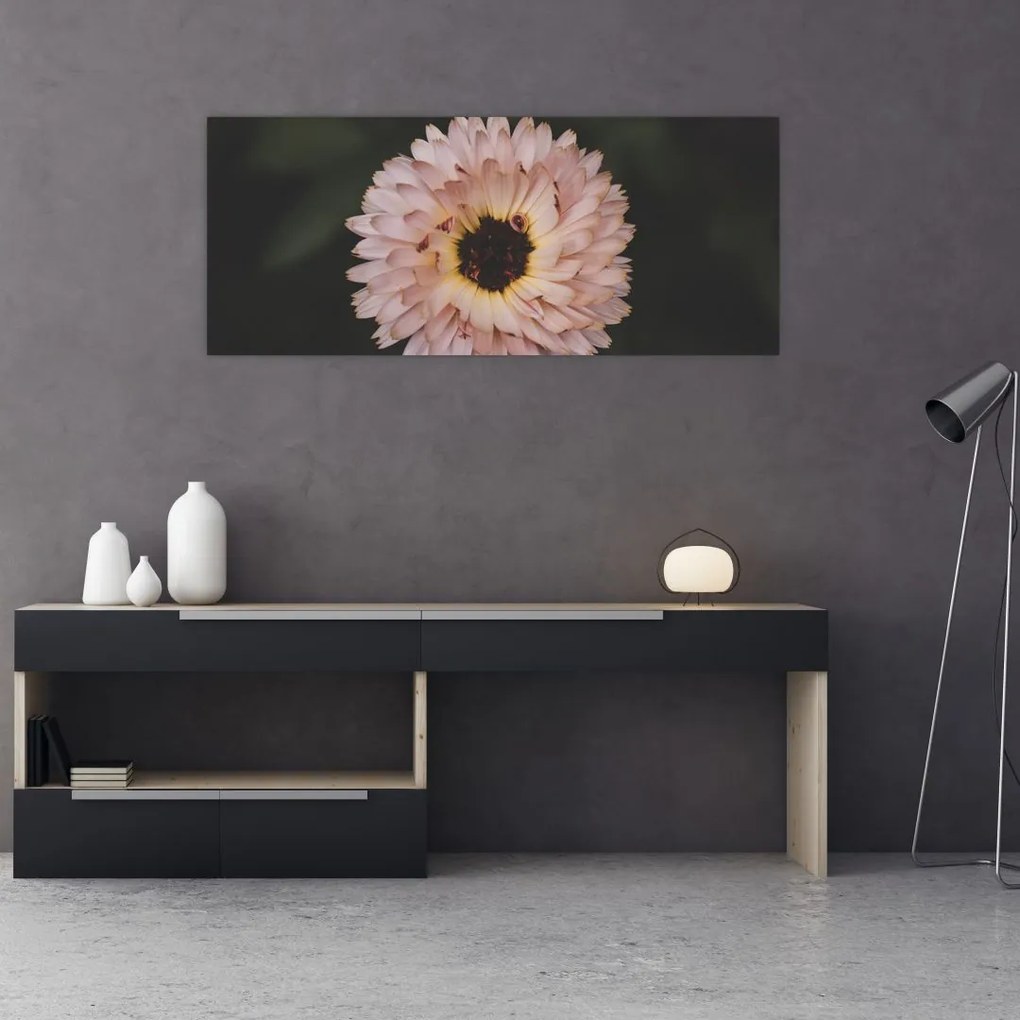 Tablou cu floare portocalie (120x50 cm)