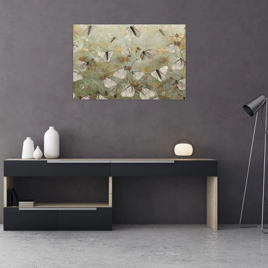 Tablou - Vintege fluturi (90x60 cm)