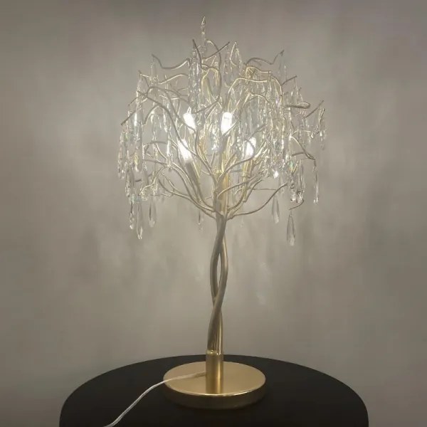 Lampă de cristal de masă 5xG9/40W/230V auriu