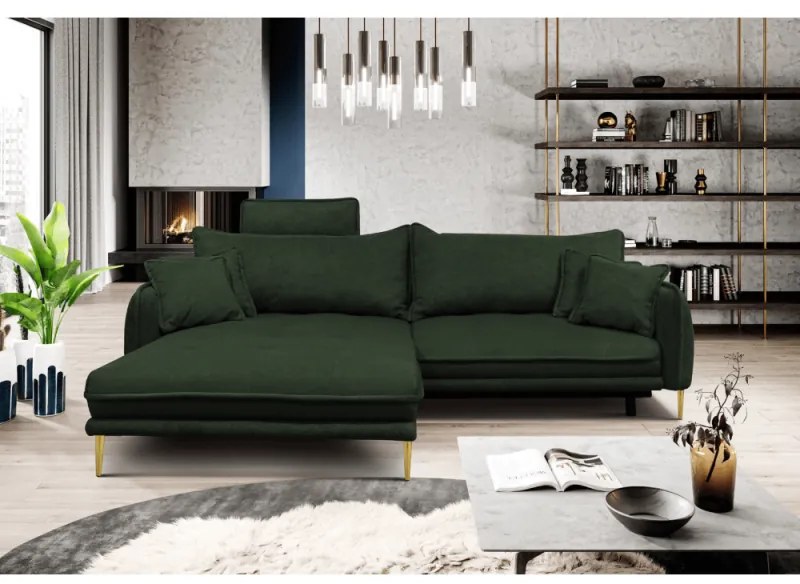 Coltar Living Extensibil DESTINY ROH Stanga Verde