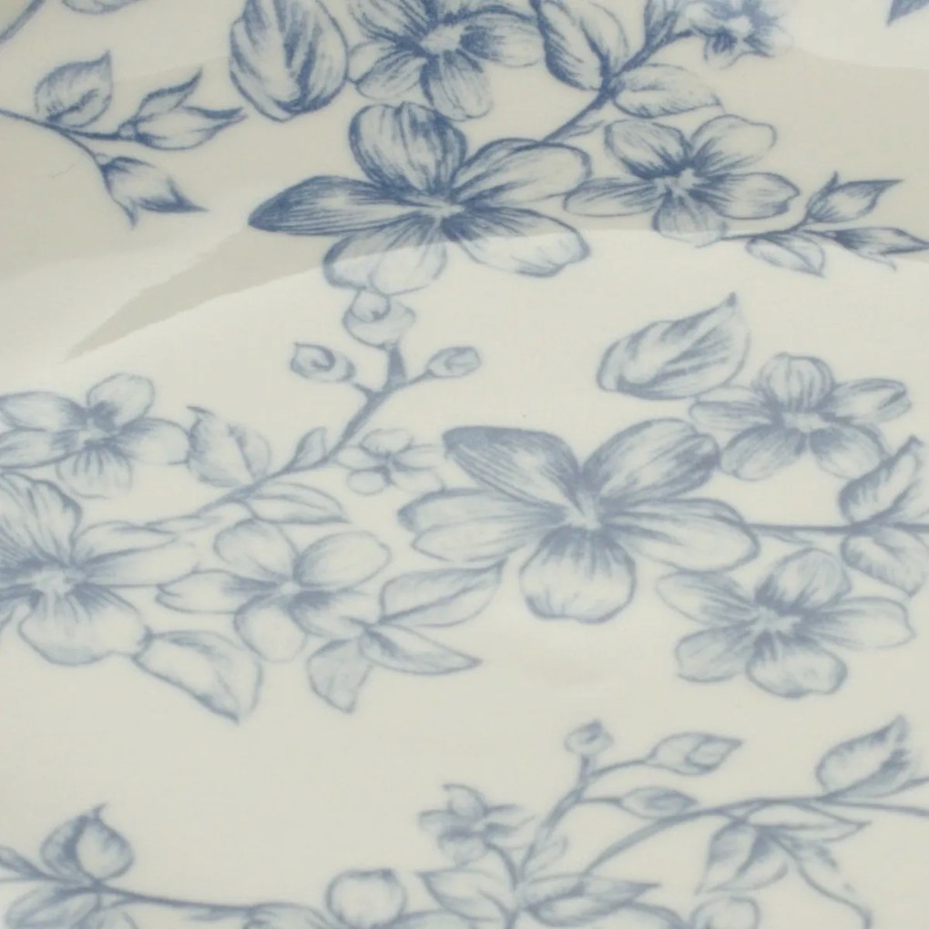 Set de 6 farfurii adânci Flori delicate 20 cm,albastru