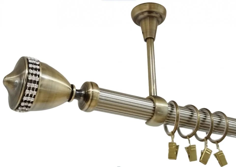 Galerie tavan simpla VIENNA STRIAT /25 - aur antic (Alege marime: 300 cm)