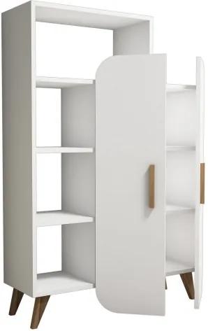 Cabinet din pal cu 2 usi Form Alb, l90xA32xH132 cm