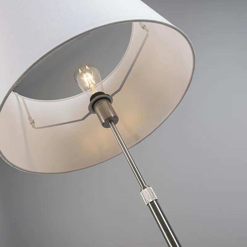 Lampă de podea din oțel cu umbră albă de 45 cm reglabilă - Parte
