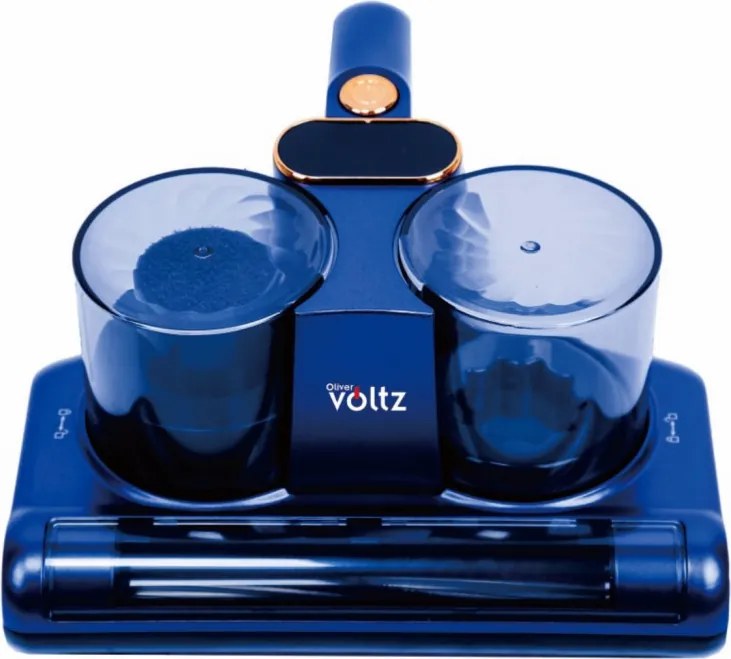 La mâna a doua: Aspirator antiacarieni Oliver Voltz OV51003B, Fara fir, 120W, 14.8V 2500mAh, UVC LED, Ultrasonic, Albastru
