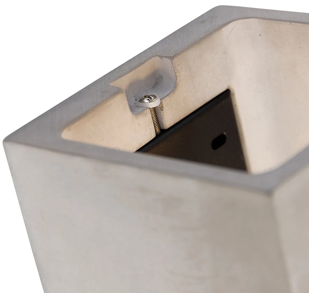 Aplică pătrată rustică din beton - Alban