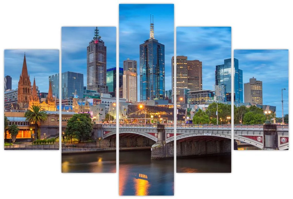 Tablou cu orașul Melbourne (150x105 cm)