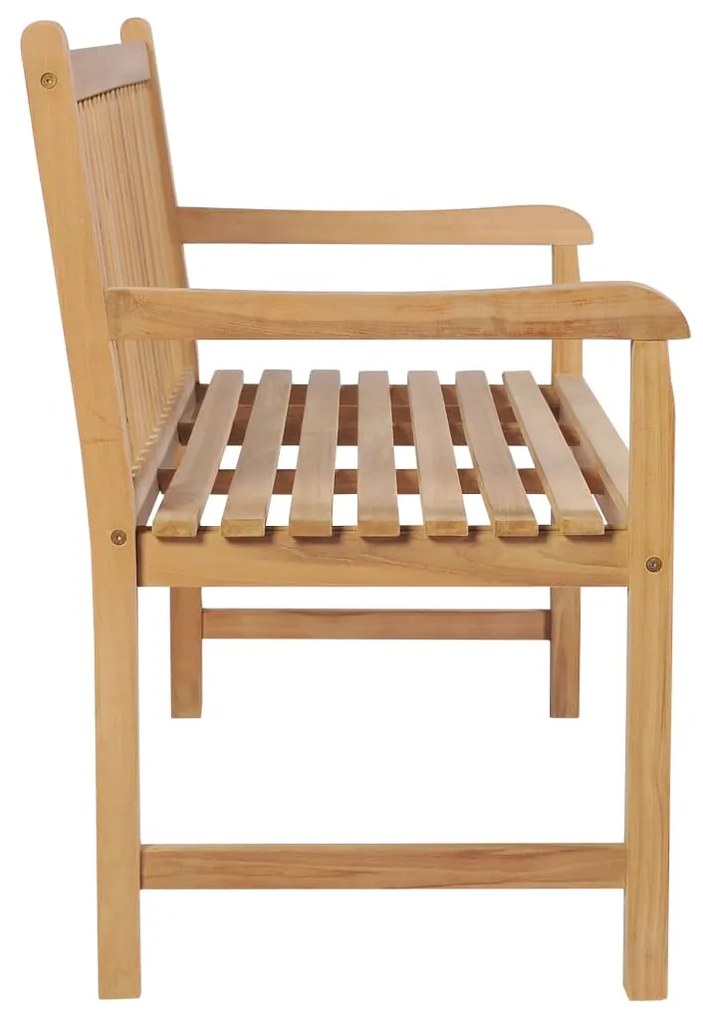 Banca gradina cu perna neagra, 150 cm, lemn masiv tec 150 cm, Negru, 1, Negru