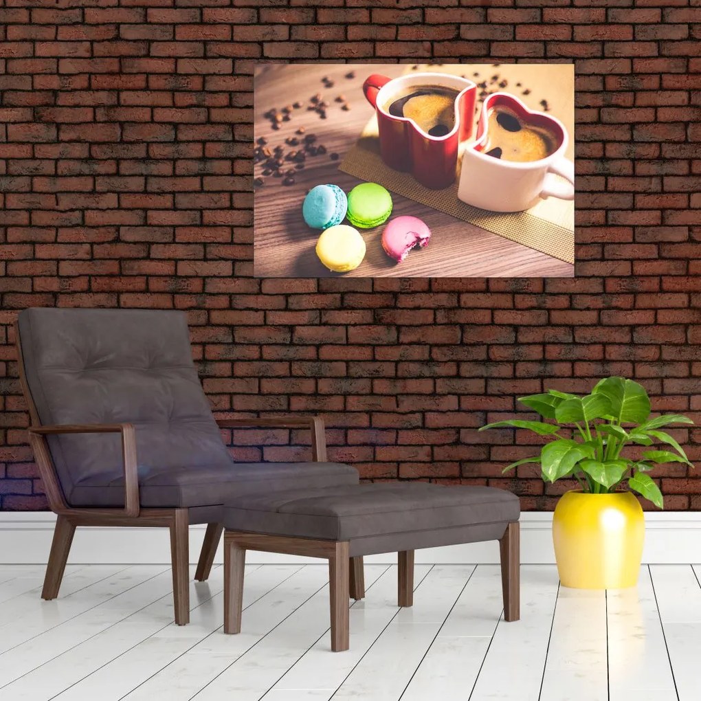 Tablou cu cafea și macarooni (90x60 cm)