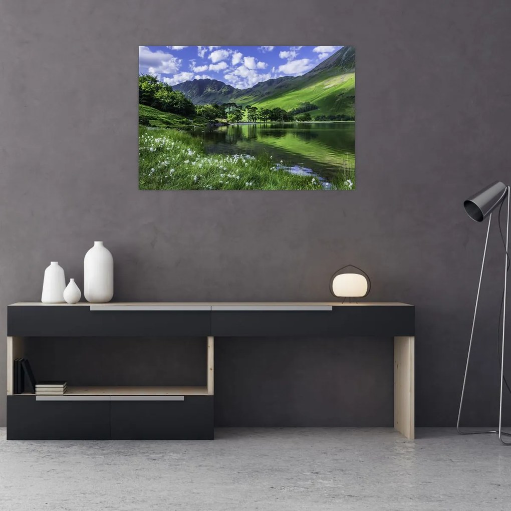 Tablou - Peisaj cu un lac (90x60 cm)