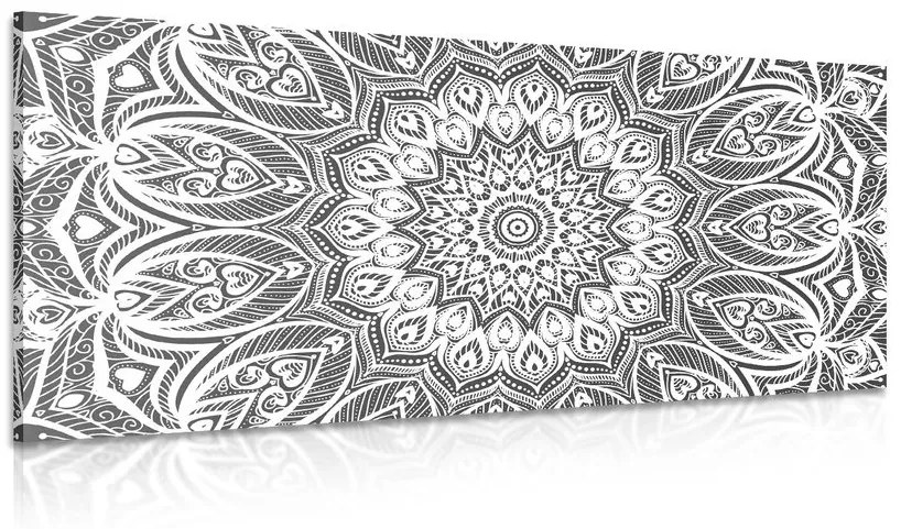Tablou Mandala armonie în design alb-negru