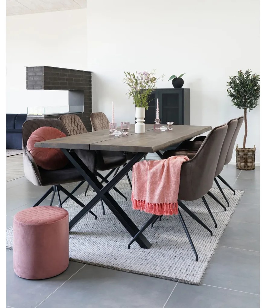 Dulap Melbourne, metal negru, 2 uși cu plasă, 80x40x120 cm